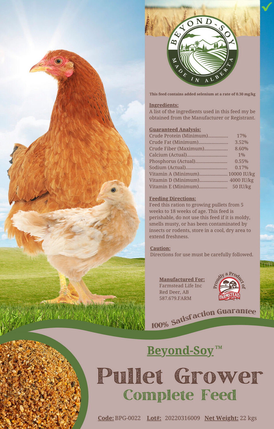 Farmstead Life Beyond Soy Pullet Grower