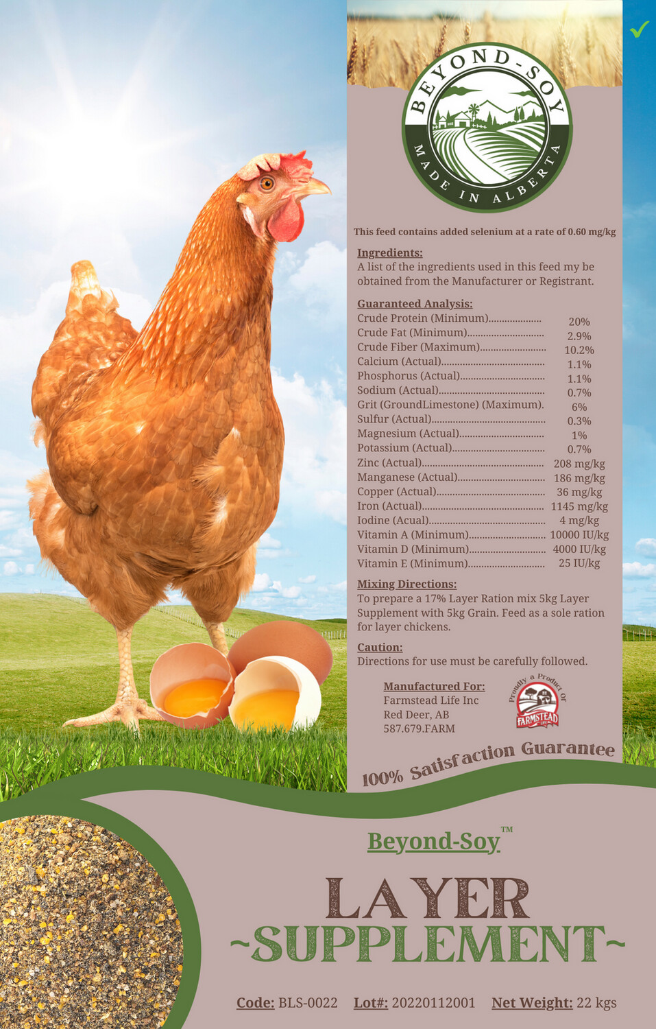 Farmstead Life Beyond Soy Layer Supplement