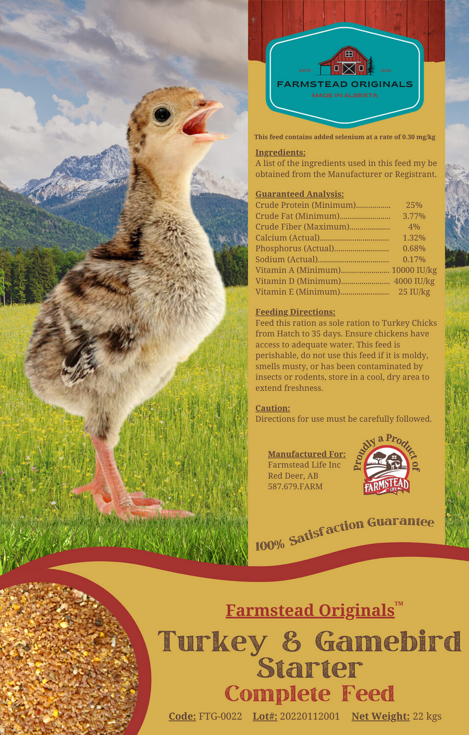 Farmstead Life Original Turkey And Gamebird Starter