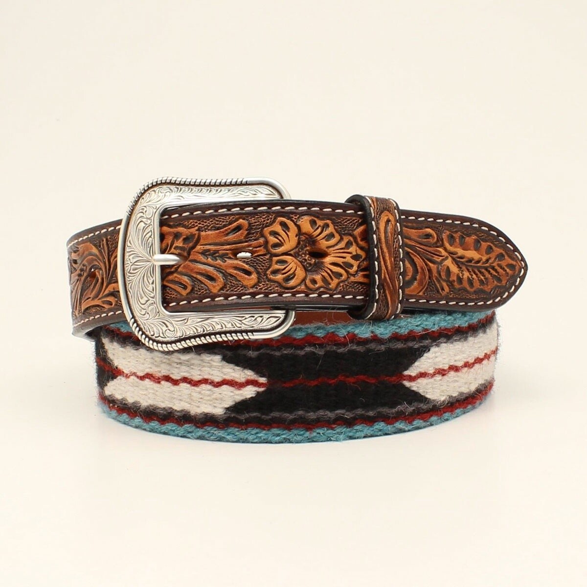3D Belt Wool Blanket Centre w/ Tooled Tabs