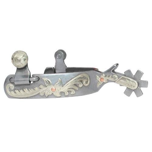 Professional's Choice Silver Spurs 6 Point Rowel W/ Guard