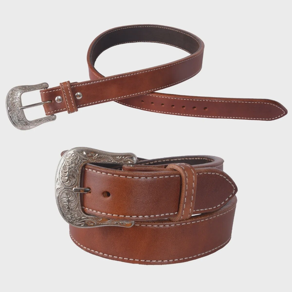 Circle Y Plain Heavy Duty Brown Belt