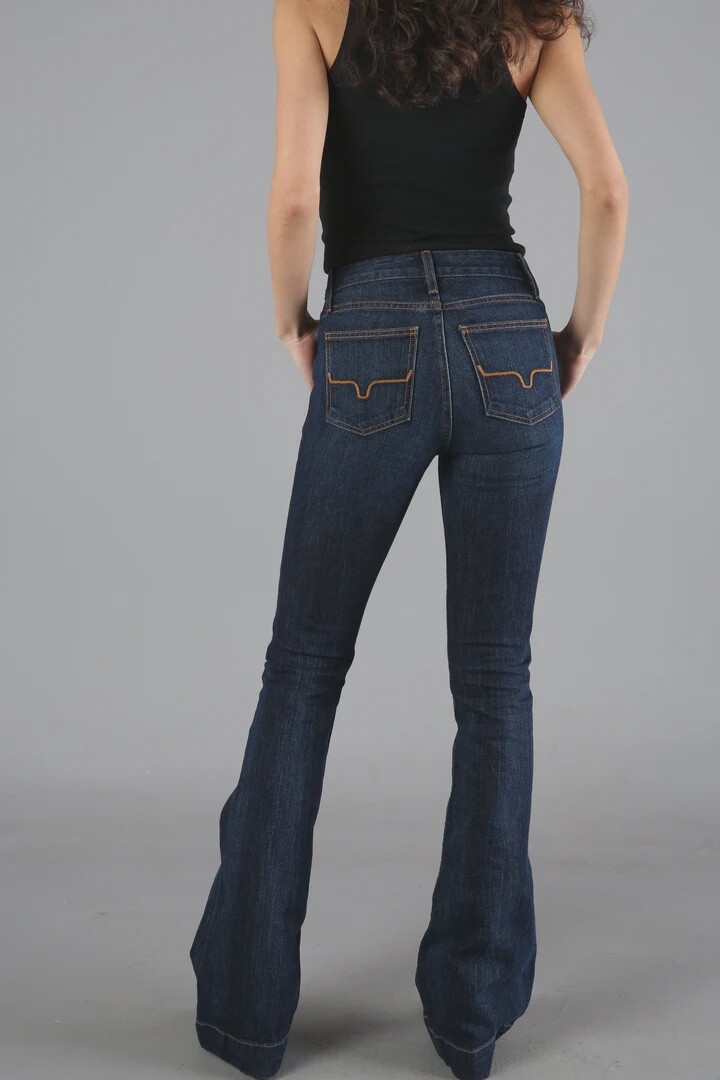 Kimes Jennifer High Rise Flare- Dark Blue