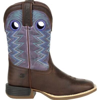 Durango Lil Rebel Pro Youth Western Boot- Dark Earth/ Amethyst