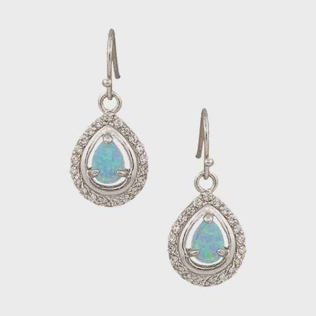 River Lights On Ice Teardrop Earrings