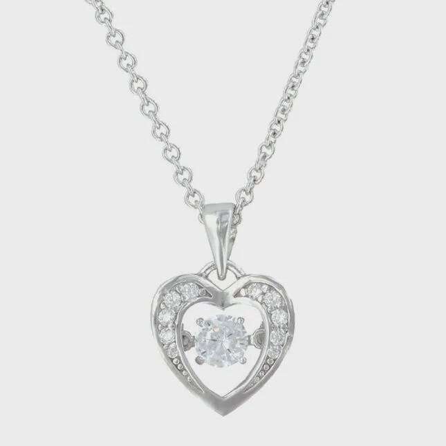 Let&#39;s Dance A Little Dance Heart Necklace