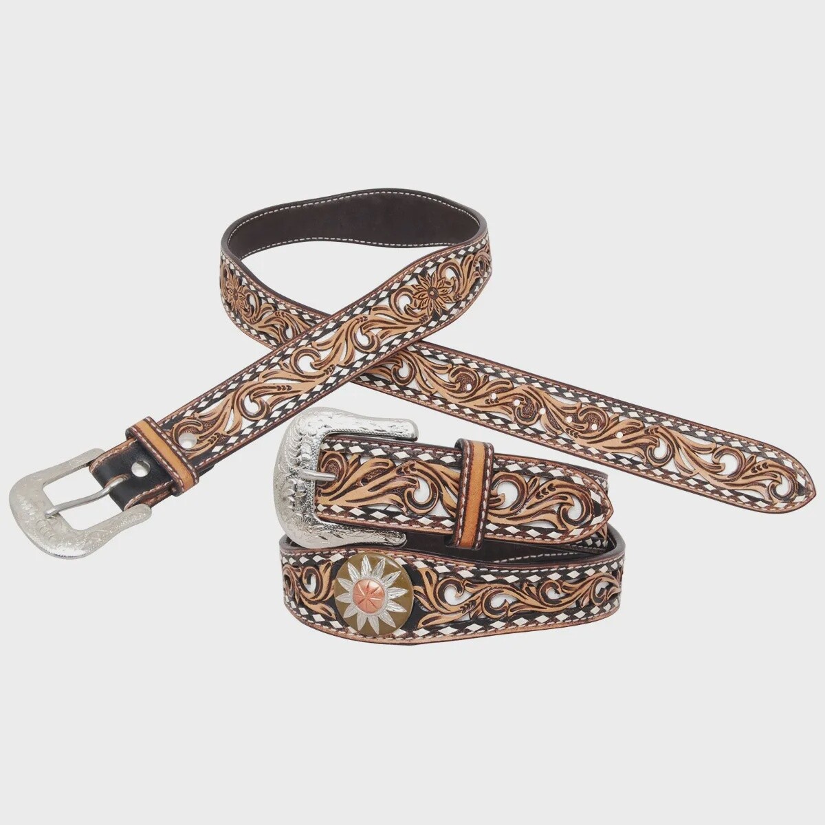 Circle Y White Daisy Fili Belt