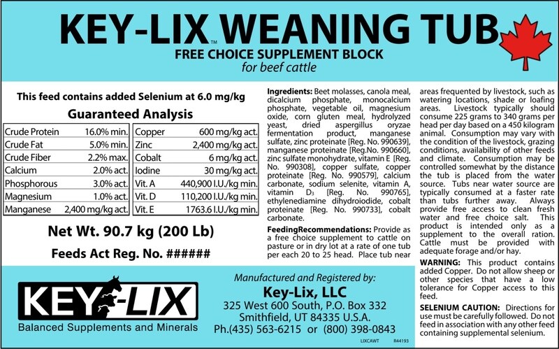 Key-Lix Weaning Tub- 200lb
