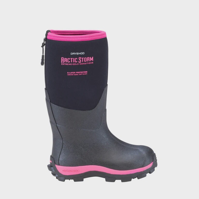 Dryshod Kid’s Arctic Storm - Black/Pink