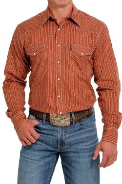 CINCH MEN&#39;S MODERN FIT SNAP WESTERN SHIRT - BROWN