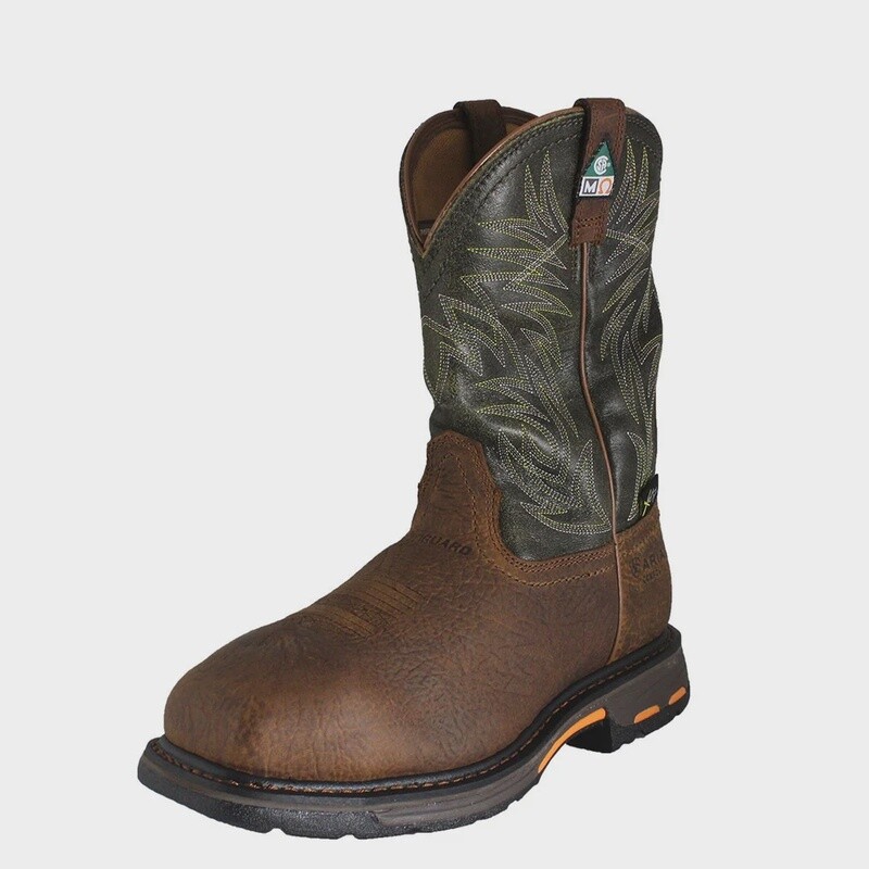 Ariat Men’s MetGuard CSA Comp Toe Ridge Brown/Moss Green