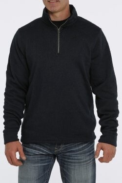 CINCH MEN'S 1/4 ZIP PULLOVER SWEATER - NAVY