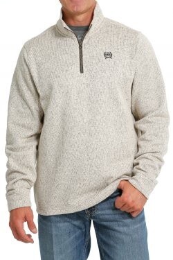 Cinch MEN'S 1/4 SWEATER KNIT JACKET - STONE
