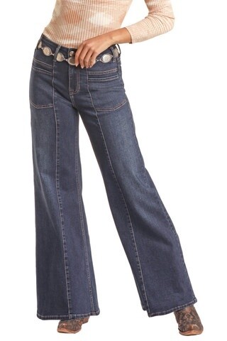 ROCK &amp; ROLL HIGH RISE EXTRA STRETCH FLARE JEANS