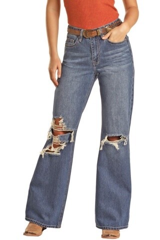 ROCK &amp; ROLL HIGH RISE FLARE JEANS