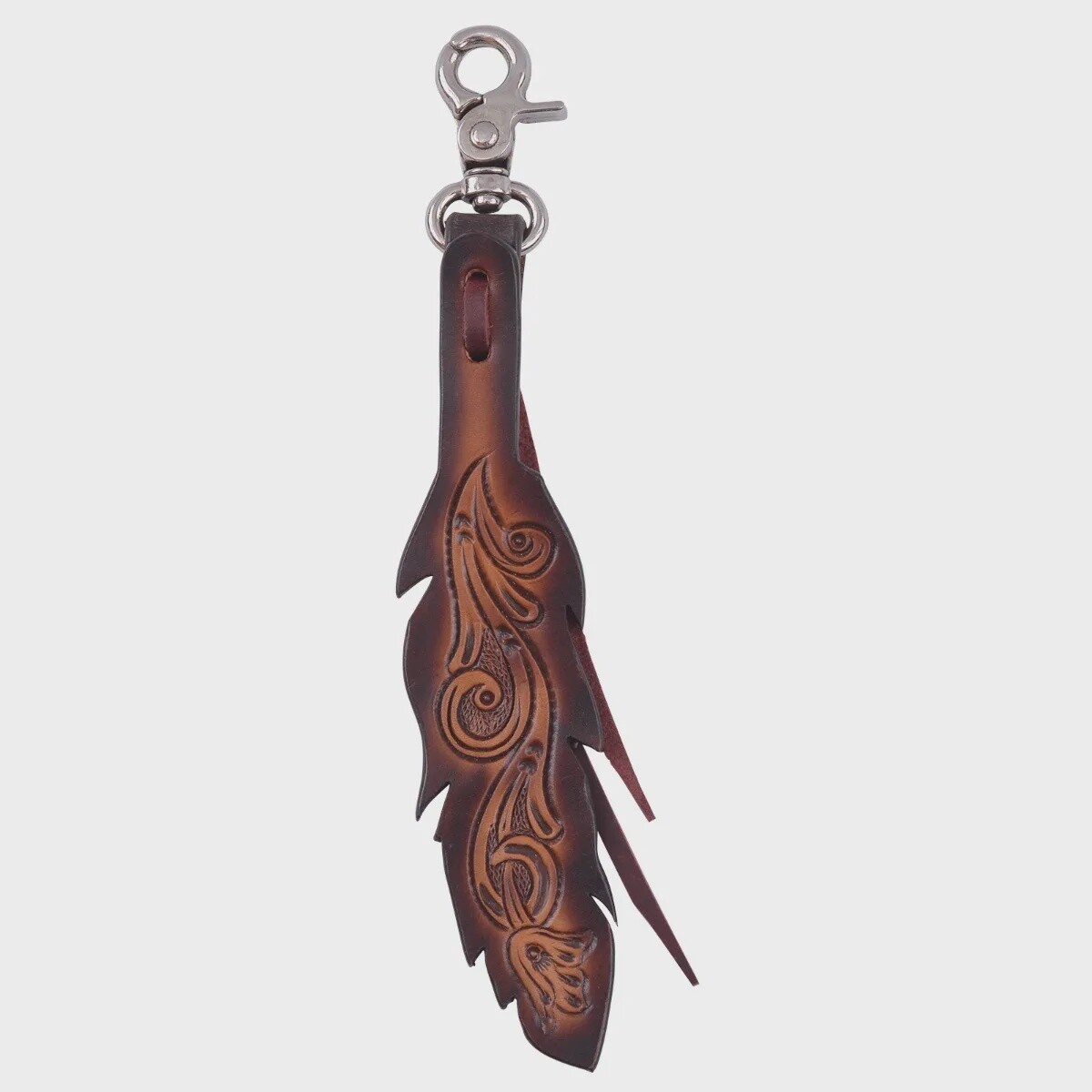 Saddle Charm -Feather Floral