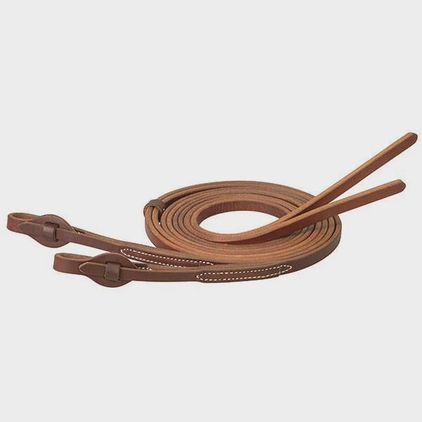 WORKING TACK EXTRA HEAVY HARNESS LEATHER QUICK CHANGE SPLIT REINS, 5/8&quot; X 8&#39;