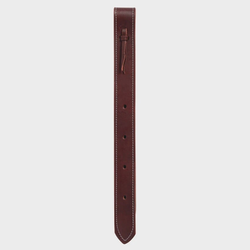 BURGUNDY LATIGO OFF BILLETS, DOUBLED AND STITCHED