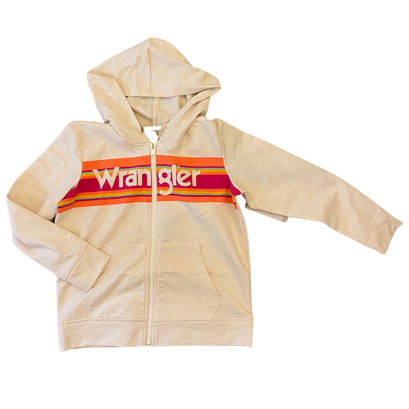 Wrangler Girls Zip-Up Hoodie-Cream