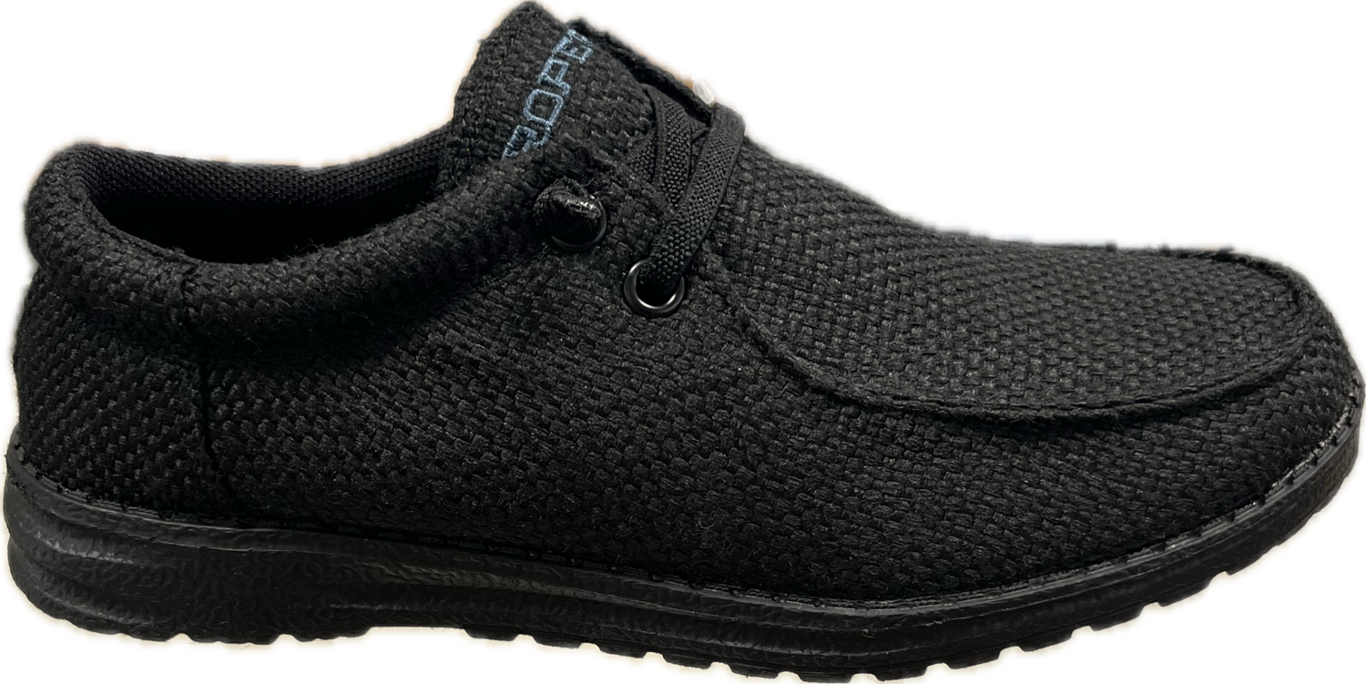 ROPER LITTLE KIDS EVA MOC LACE UP BLACK MESH LOW CHUKKA SHOE