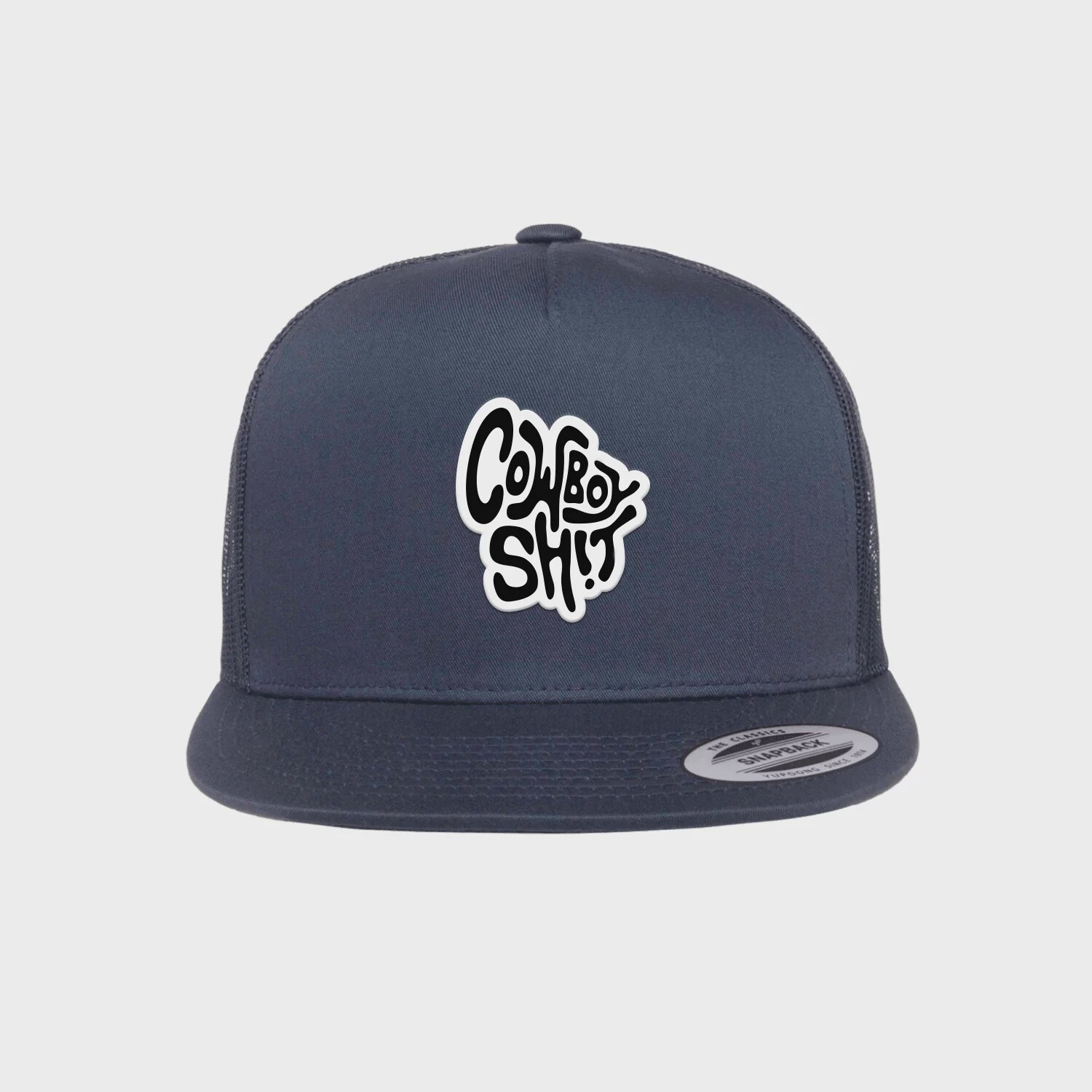 Cowboy Sh*t SOFTY Flat Brim Hat- Navy