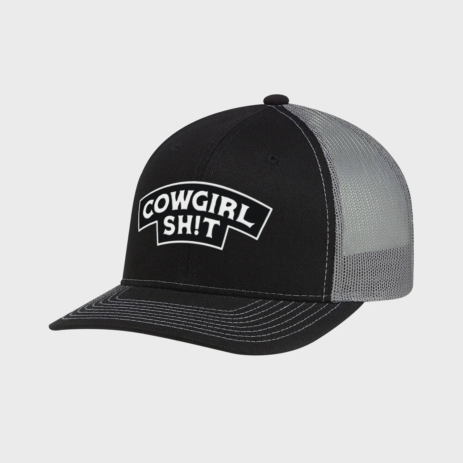 Cowboy Sh*t Cowgirl Banner Curved Brim- Black/Slate