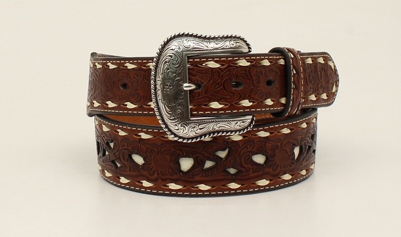 NOCONA FLORAL PIERCED BELT