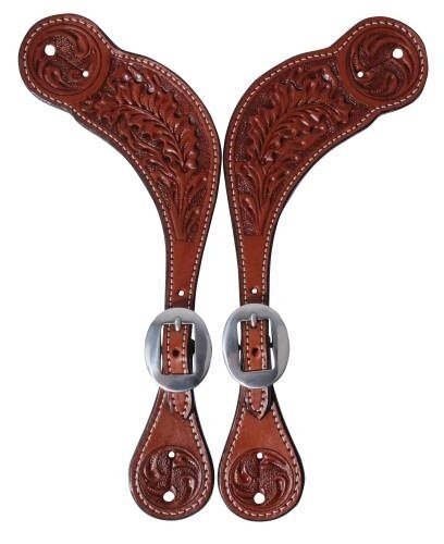 OAK TOOLED SPUR STRAPS