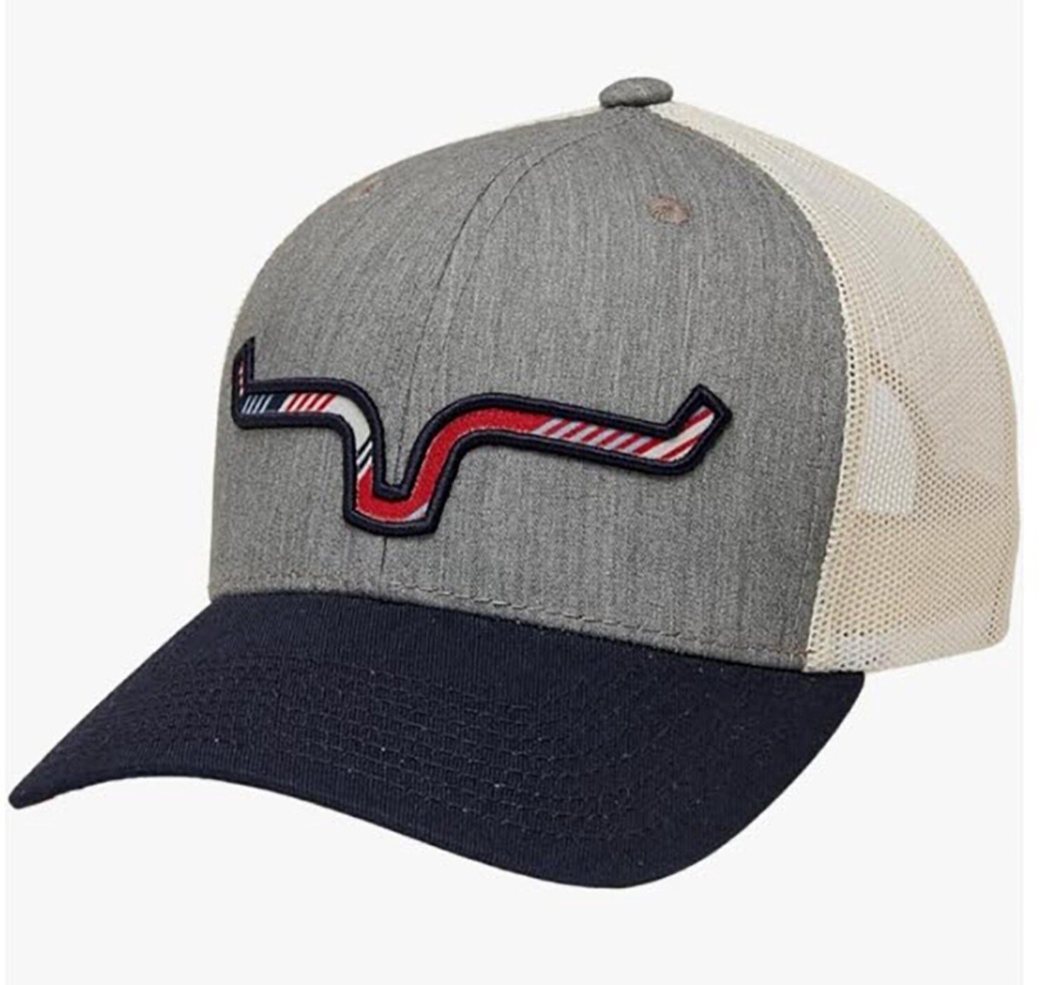 Kimes Anson Trucker Snap Back Hat-Grey Heather