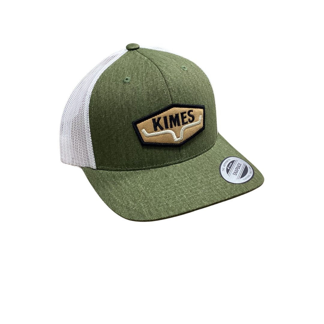 Kimes Box Spring Trucker Hat- Dark Olive