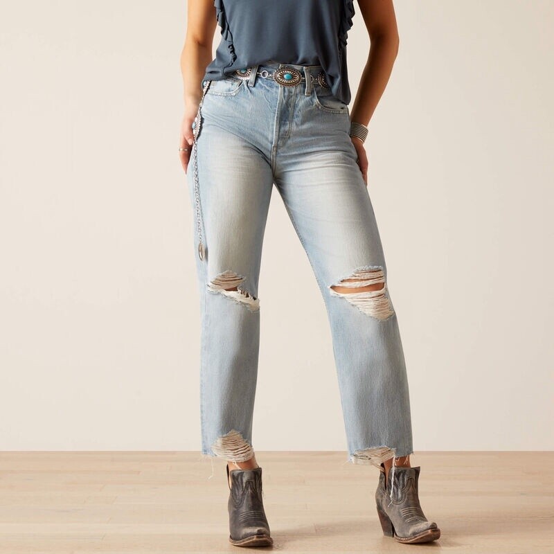 Ariat Ultra High Rise Tomboy Straight Jean - Mykonos