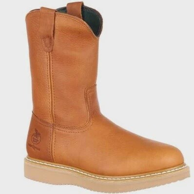 Georgia Men’s 10” Wellington Work Boot- Barracuda Gold