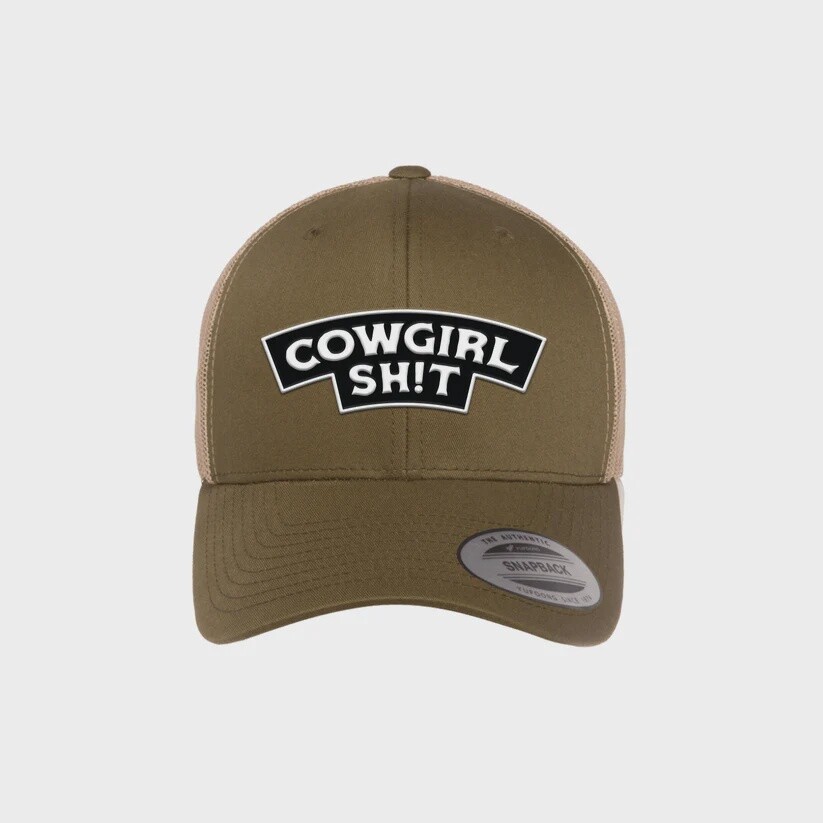 COWGIRL BANNER - MOSS/KHAKI CURVED BRIM