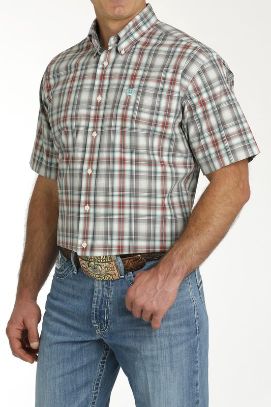 Mens S/S Plaid Multi Colour