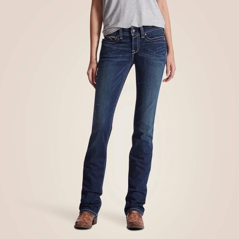 Ariat Women’s R.E.A.L. Mid Rise Straight Leg Jean - Ocean
