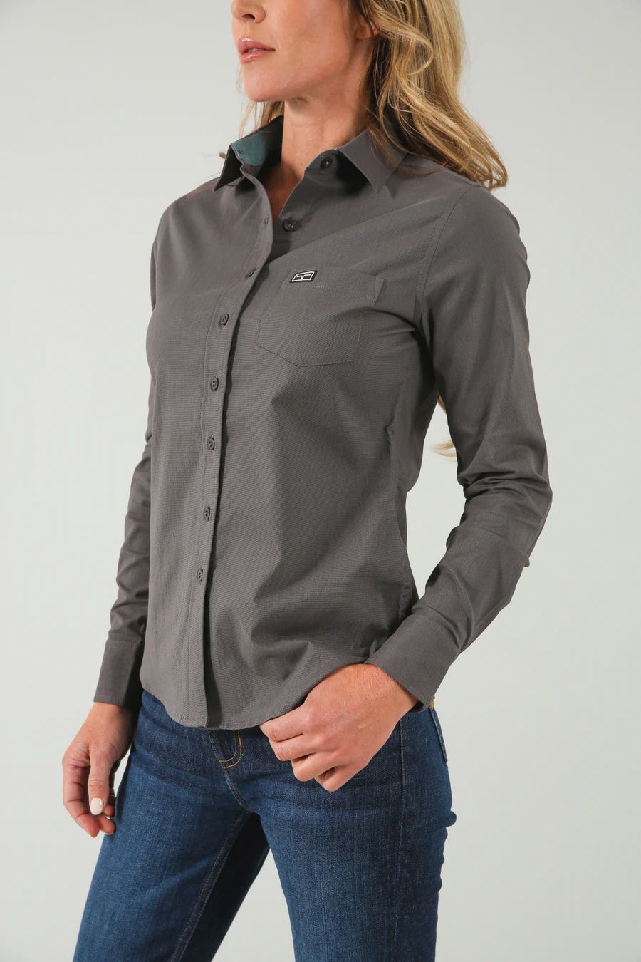 Ladies Linville Top- Pewter