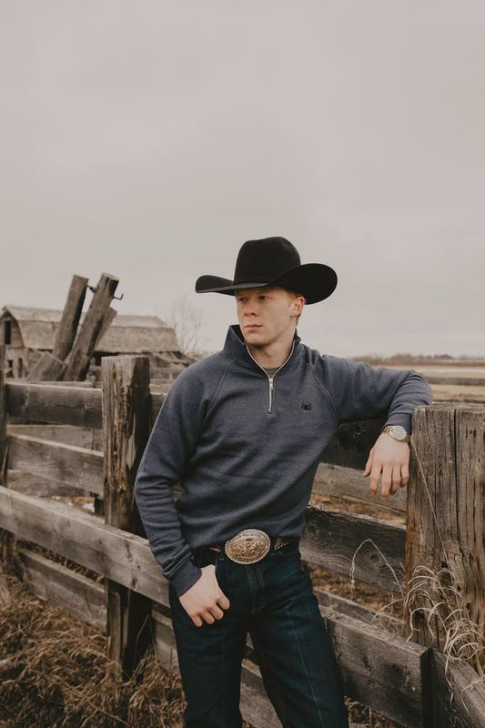 BAREDOWN BRAND  Heather Navy Men’s Small Logo 1/4 Zip Pullover