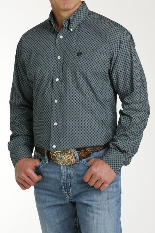 CINCH MENS L/S PRINT 7/24 - TEA