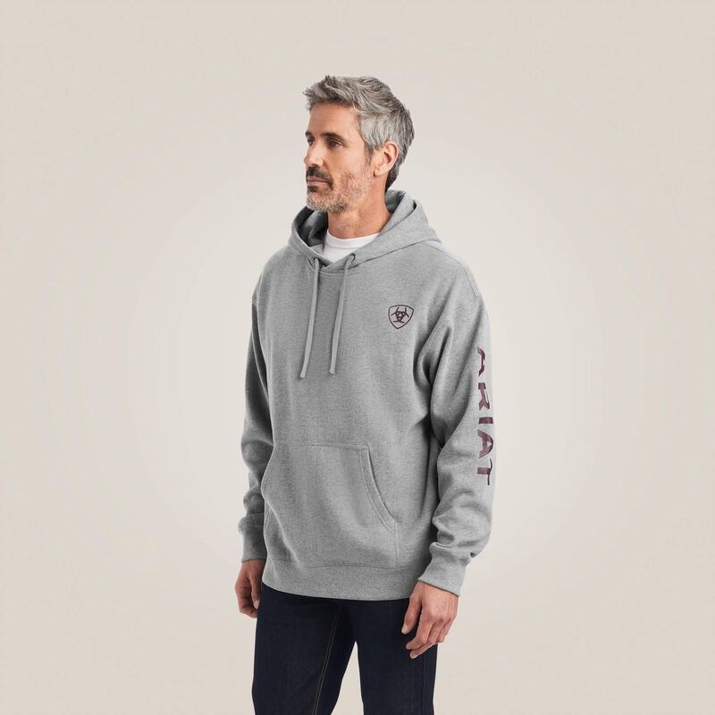 Ariat Logo Hoodie Heather Grey