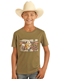BOYS ONLY DALE GRAPHIC TEES OLIVE