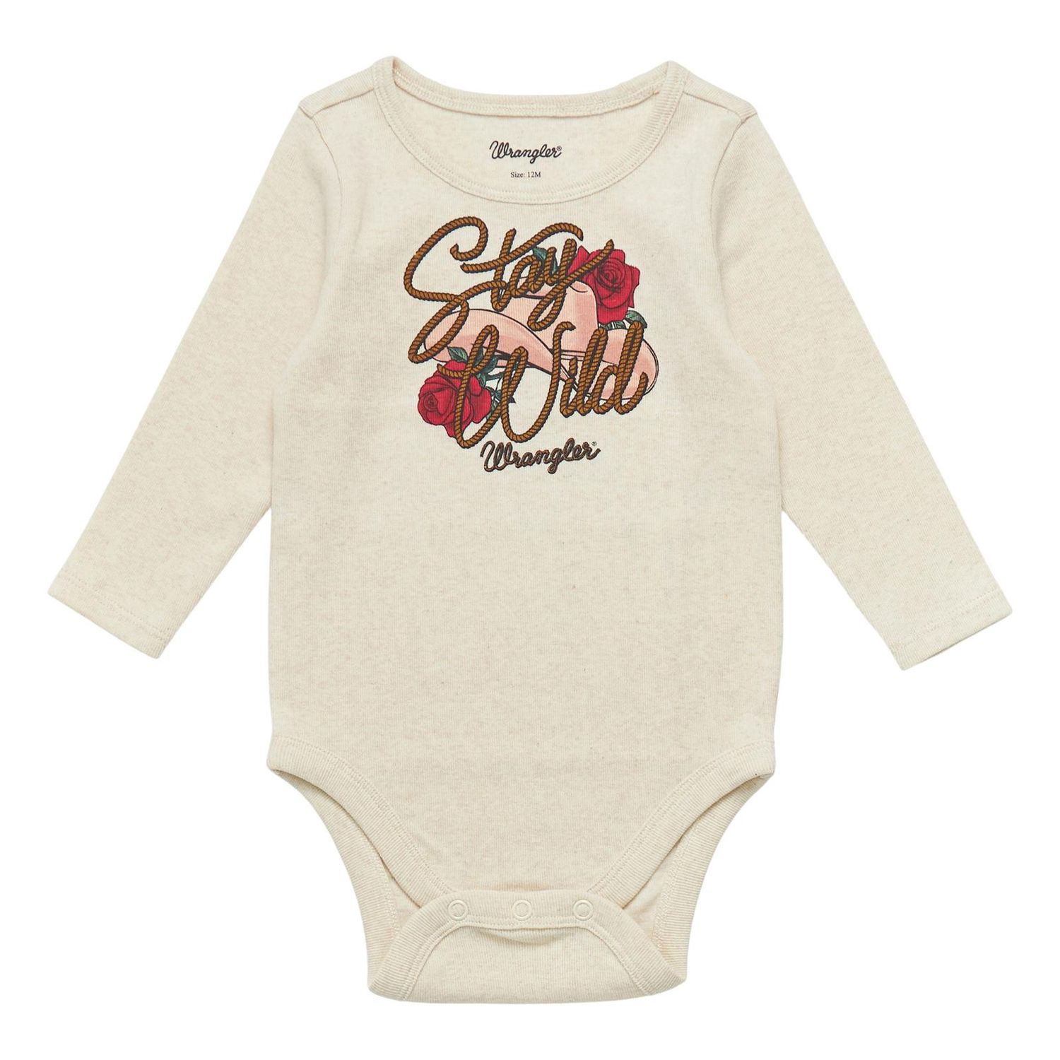 Wrangler® Baby Girl Stay Wild Bodysuit - White