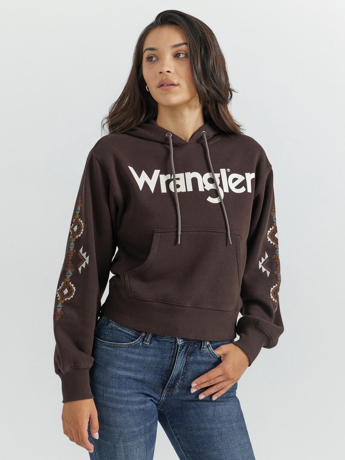 Wrangler Retro® Punchy Hoodie - Dark Brown