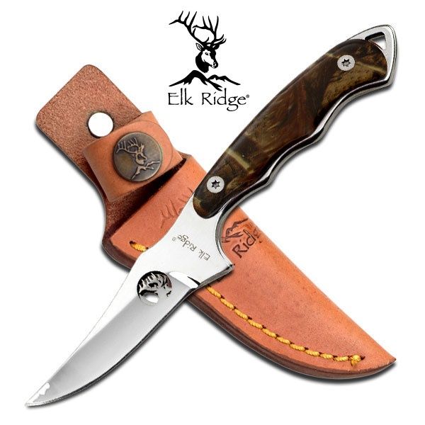 ELK RIDGE FIXED BLADE KNIFE 7″ CAMO