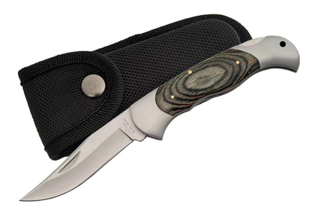 4 3/4″ CLASSIC GRIP BLACK WOOD HANDLE W/SHEATH