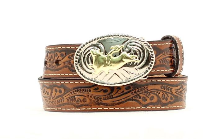 Nocona Boy’s Brown Floral Belt w/ Buckle