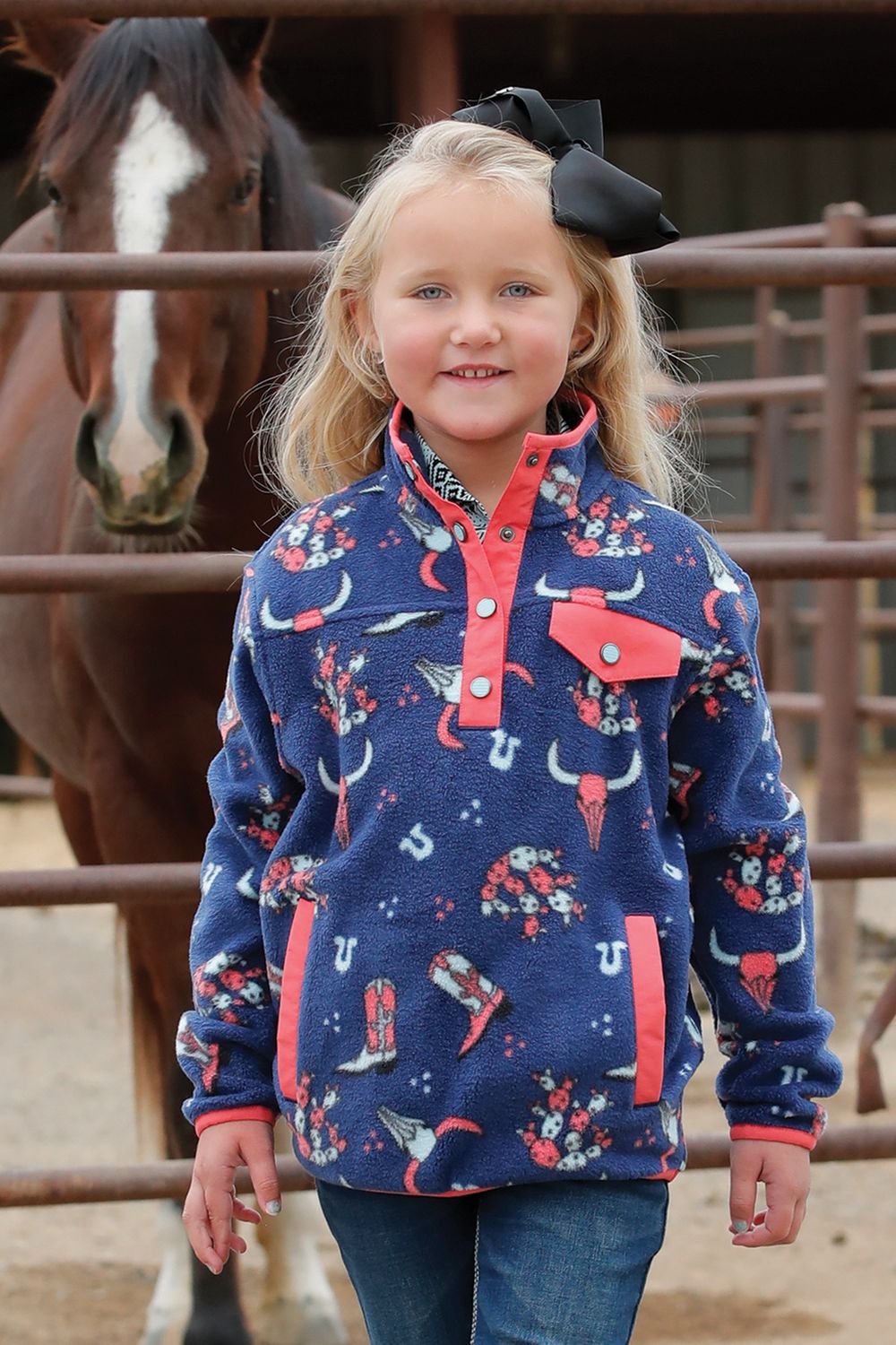 Cruel Girls Fleece Pullover/ Navy