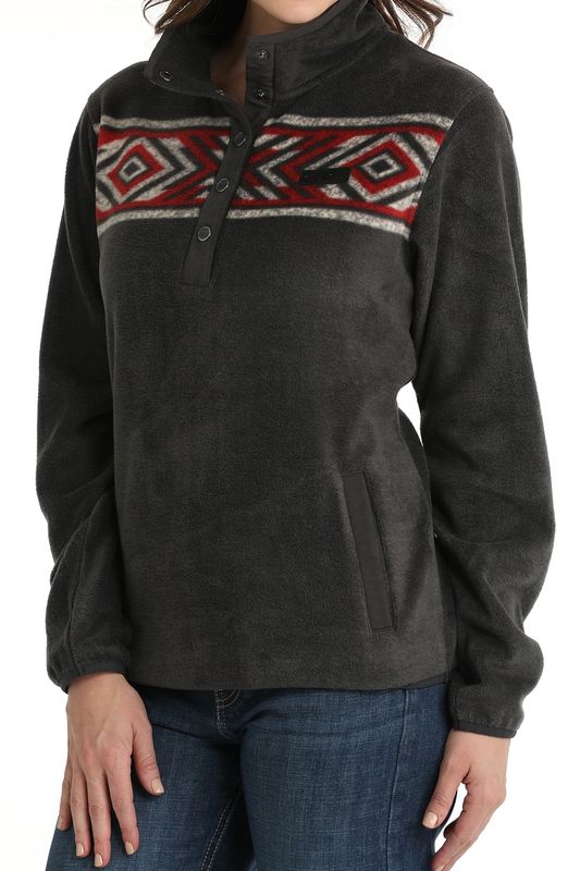 Womens Polar Fleece Pullover/ Charcoal