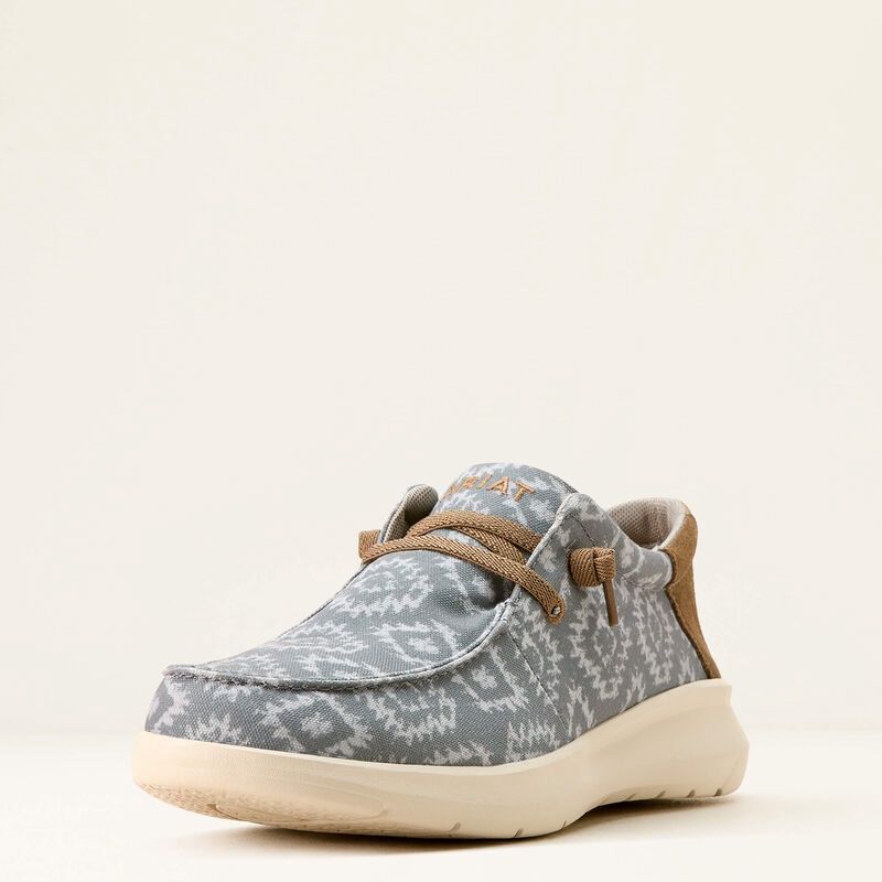 Ariat Men's Hilo Grey- Flannel Blanket/Bark Brown