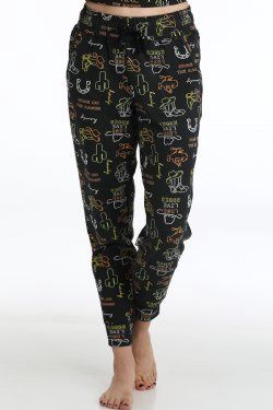 Ladies Long Live Rodeo Jogger - Black