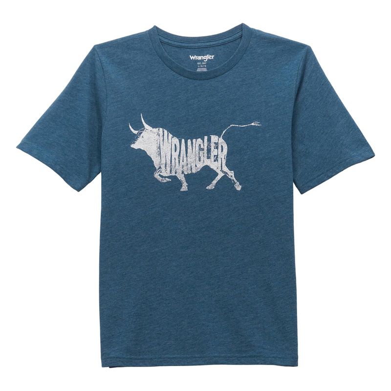 Wrangler® Boys Short Sleeve T-Shirt - Dark Denim Heather